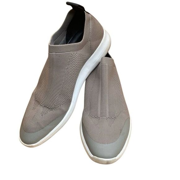 Via Spiga Marlow Taupe Stretch Sock Slip-On Comfort Sneakers Women’s Size 10.5 - Picture 1 of 6